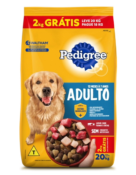 PED. CARNE, FRANGO E CEREAIS L20 P18KG BONUS BAG