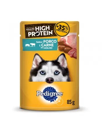 PEDIGREE® Sachê Adulto High Protein Porco e Carne 85g