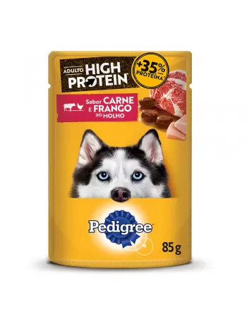 PEDIGREE® Sachê Adulto High Protein Carne e Frango 85g