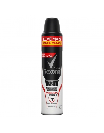 Rexona Aerosol Leve Pague - Men Antibacteriano Invisible 250ml